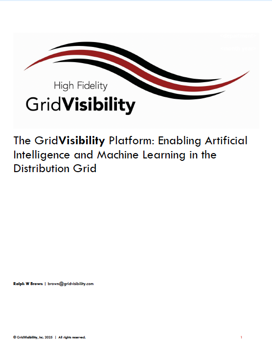 The GridVisibility Platform: Enabling Artificial Intelligence and Machine Learning in the Distribution Grid